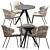 Modern Outdoor Seating: MANUTTI RADIUS Chairs & TORSA Table 3D model small image 7