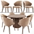 Elegant Astele Dining Set 3D model small image 1