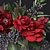 Vibrant Red Peonies Bouquet 3D model small image 3