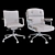 Pattern Brown Office Chair 3D model small image 2