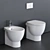 New Light Ceramic Floor Toilet 3D model small image 1