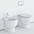 New Light Ceramic Floor Toilet 3D model small image 3