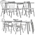 Stylish IKEA Table & Chair Set 3D model small image 3