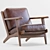 Stylish Raylan Leather Armchair 3D model small image 1