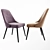 Mid-Century Upholstered Dining Chair 3D model small image 2