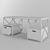 Sleek and Stylish Office Desk 3D model small image 3