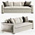 Elegant Hickory Chair Regis Sofa 3D model small image 2