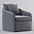 Anniston Swivel Slipcovered Armchair 3D model small image 1