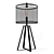 Black Iron Finish Bridwell Table Lamp 3D model small image 1