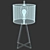 Black Iron Finish Bridwell Table Lamp 3D model small image 3