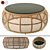 Tropical Round Wicker Garden Coffee Table 3D model small image 1