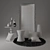 Elegant Mirror & Coffee Table Set 3D model small image 3