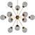 Mid-Century Ink+Ivy Gold Chandelier 3D model small image 1