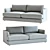 Modern West Elm Haven Sofa 3D model small image 2