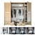 Rotating Door Wardrobe with Customizable Filling 3D model small image 1