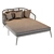Gray Woven Cord Double Lounger 3D model small image 2