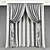 Elegant Lace Curtain Panel 3D model small image 3