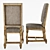 Taupe Jute Dining Chair - BD Studio 3D model small image 2