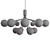 APIALES 18 Chandelier: Elegance in Brushed Brass & Satin Black 3D model small image 3