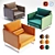 Saba Livingston Velvet Armchair 3D model small image 1