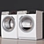 Ultimate Washing and Drying Machine 3D model small image 1