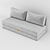 Innovative Osvald Twist Granite Sofa 3D model small image 1
