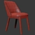 Sleek Coco Dining Chair in Coco Brown 3D model small image 3