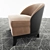 Elegant Ammi Armchair With Ottoman 3D model small image 2