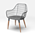 Phuket Metal Framed Dining Chair 3D model small image 1