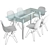 Classy Connubia Calligaris Academy Chair & T Table 3D model small image 3