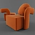 Versatile Virgola Armchair: Stylish Comfort for Any Space 3D model small image 1