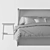 Modern Rubens Bed & Penn Bedside 3D model small image 3