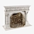 Caesar Aged Finish Mantel & Acanthus Screen 3D model small image 1