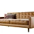 Elegant Camel Leather Sofa 3D model small image 2