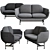 Elegant Cassina 2-Seater Sofa 3D model small image 1