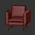 Comfort Plus Armchair 3D model small image 3