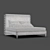 Luxury Silver Velvet Bed - Fratelli Barri Rimini 3D model small image 3