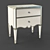 Reflective Glamour Bedside Table 3D model small image 1