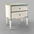 Reflective Glamour Bedside Table 3D model small image 2