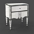 Reflective Glamour Bedside Table 3D model small image 3