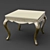 Pearlescent Cream Side Table: Fratelli Barri VENEZIA 3D model small image 1