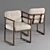 Contemporary Bethak Dining Chair 3D model small image 1