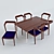 Elegant Mahtab Dining Set 3D model small image 3