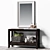 Havsta Console Table with Hemnes Mirror 3D model small image 1