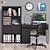 Sleek Workplace Set with IKEA Furniture 3D model small image 1