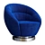 Sleek Swivel Chair: REA 51 Poltrona 3D model small image 1