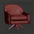 Cozy Lounge Arm Chair 3D model small image 3