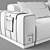 Luxury Leather Corner Sofa 3D model small image 3