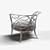 Elegant NOÈ Armchair 3D model small image 2