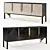 Prisma Glass & Wood Sideboard 3D model small image 1